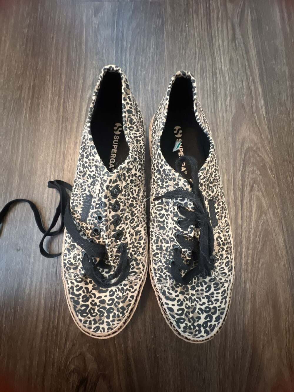 Superga 2750 Cotu Classic Leopard Print Sneakers Women's Size 10